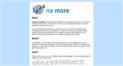 Desktop Screenshot of ie6nomore.com