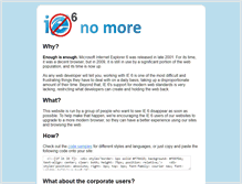 Tablet Screenshot of ie6nomore.com